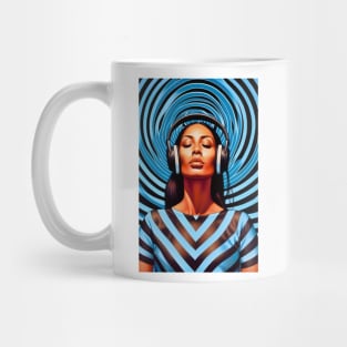 Op Art Music Lover Pacific Islander Woman Pacific Islanders Mug